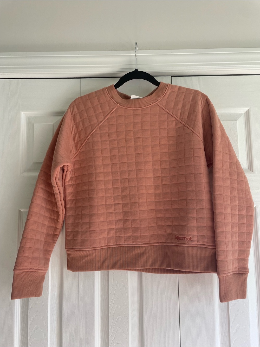 Marmot Quilted Crewneck Sweater in Dusty Rose